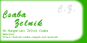 csaba zelnik business card